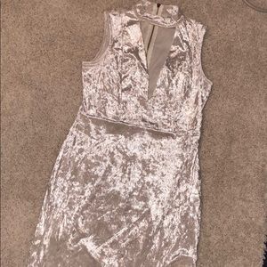 Velvet dress with gold zipper. Very comfortable